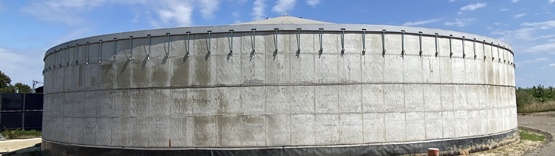 Abgedeckte Gülleanlage